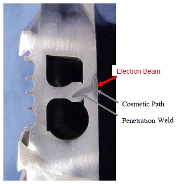 Figure 3: Penetration Weld and Cosmetic Pass