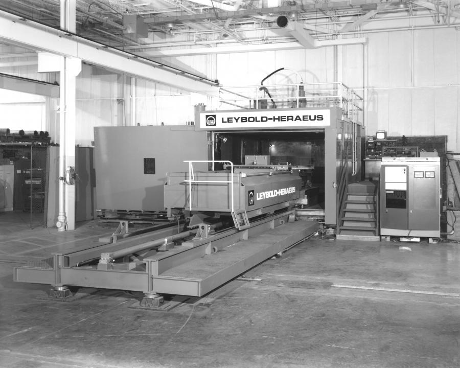 Manufactured in the mid-1980's, Leybolds' Large Steam Turbine Generator EB welding unit is one of the largest and most powerful (60 kW) EBW systems in the US.